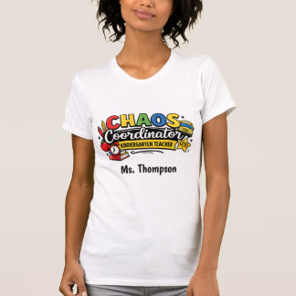 Personalisierter Chaos-Koordinator-Lehrer-Shirt T-Shirt