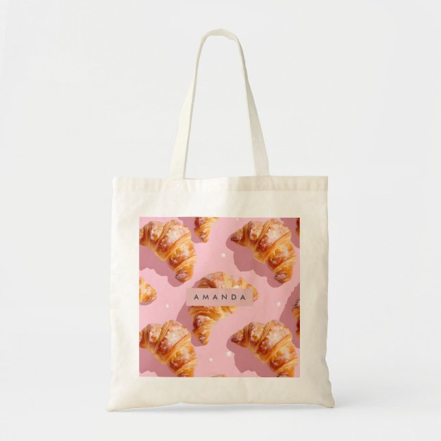 Personalisierter Charmanter Croissant-Genuss Tragetasche (Vorne)