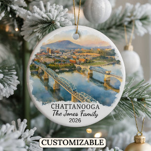 Personalisierter Chattanooga-Schmuck, Benutzerdefi Keramik Ornament