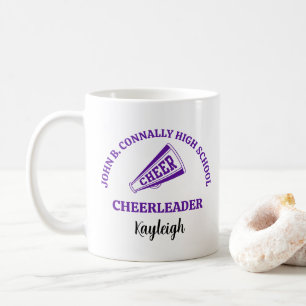 Personalisierter Cheerleader der Purple High Schoo Kaffeetasse