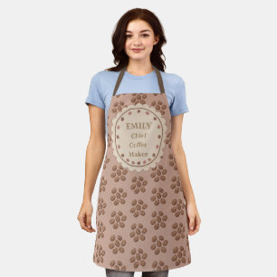 Personalisierter Chef-Kaffeeautomat Kaffeebohne Schürze