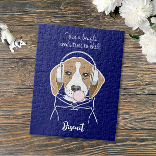 Personalisierter chilliger Hund lustiger Beagle