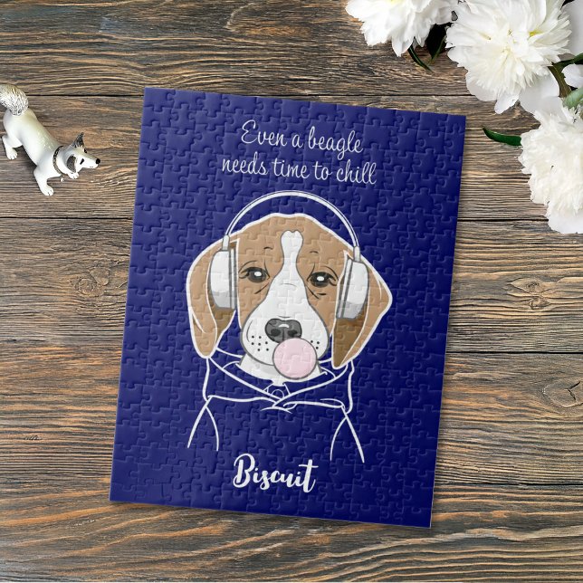 Personalisierter chilliger Hund lustiger Beagle (Von Creator hochgeladen)