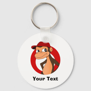 Personalisierter Chimp Cartoon Schlüsselanhänger