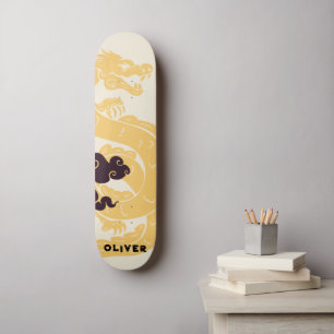 Personalisierter chinesischer Drache Skateboard