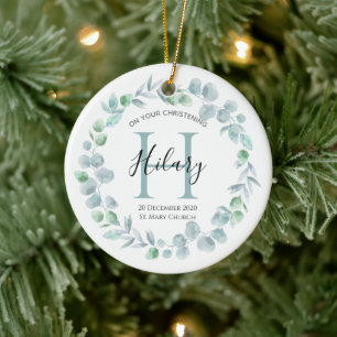 Personalisierter Christen Godmateltern Taufpatz Keramik Ornament