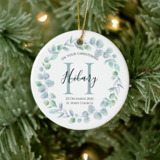 Personalisierter Christen Godmateltern Taufpatz Keramik Ornament
