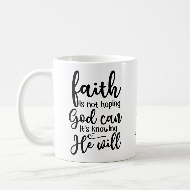 Personalisierter Christlicher Glaube, der Gott ken Kaffeetasse (Links)