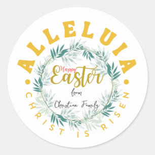 Personalisierter Christlicher OsterOstern Runder Aufkleber
