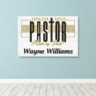 Personalisierter Christlicher Pastor Leinwanddruck