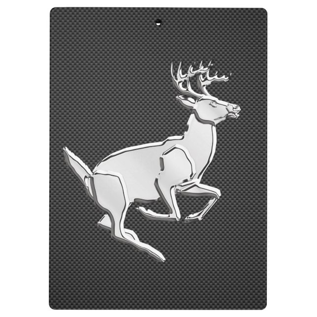 Personalisierter Chrome mit Blick auf die Kohlefas Klemmbrett (Rückseite)