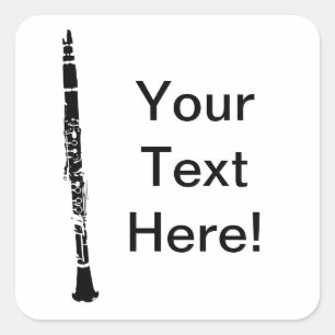 Personalisierter Clarinet Quadratischer Aufkleber