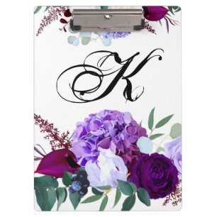 Personalisierter Clip Board Lavender Hibisken auf  Klemmbrett
