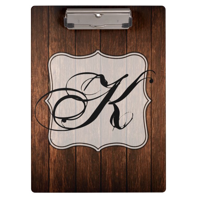 Personalisierter Clip Board Stall Holz Land Rustik Klemmbrett (Vorderseite)