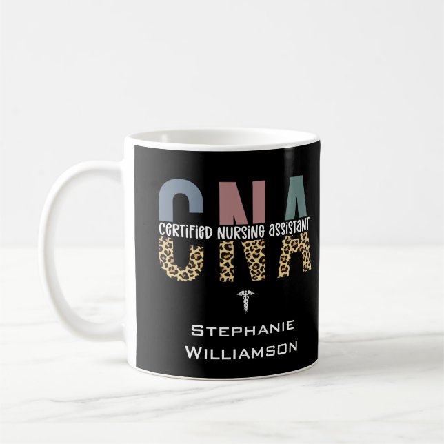 Personalisierter CNA-zertifizierter Krankenpfleger Kaffeetasse (Links)
