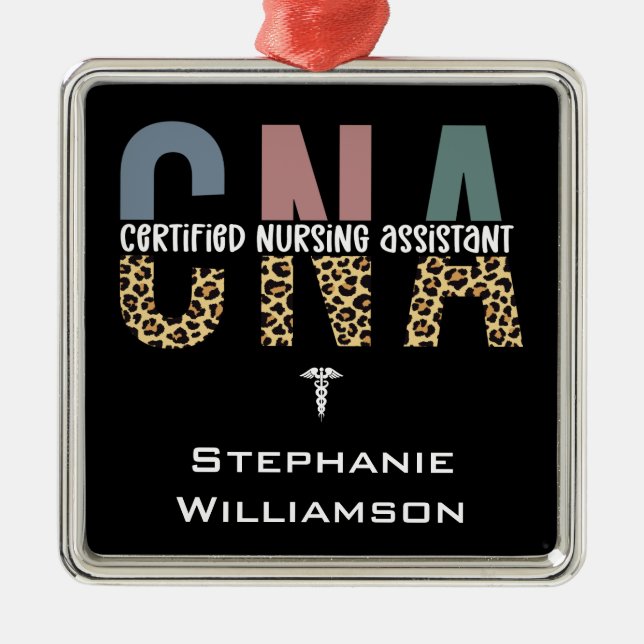 Personalisierter CNA-zertifizierter Krankenpfleger Ornament Aus Metall (Vorne)