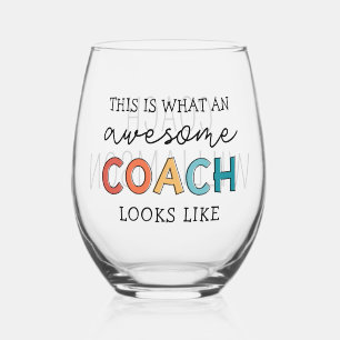 Personalisierter Coach Funny Phantastisch Coach Weinglas Ohne Stiel