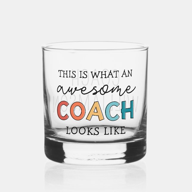 Personalisierter Coach Funny Phantastisch Coach Whiskyglas (Vorderseite)
