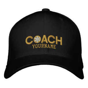 Personalisierter Coach Golden Snowflakes Bestickte Baseballkappe