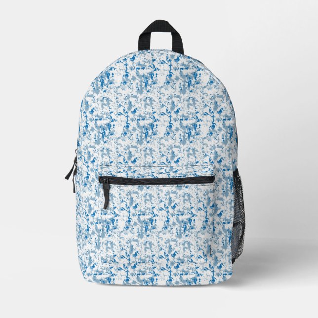 Personalisierter Coastal Blue Name Rucksack (Vorderseite)