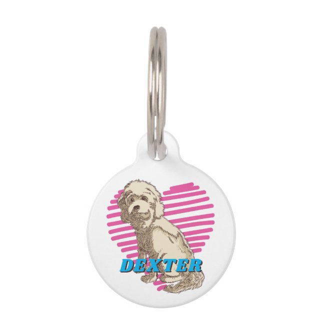 Personalisierter Cockapoo Hund Lover Individuelle  Haustiermarke (Vorderseite)