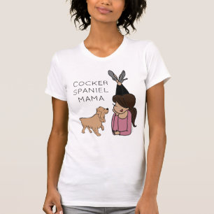 Personalisierter Cocker Spanischer Mama T - Shirt