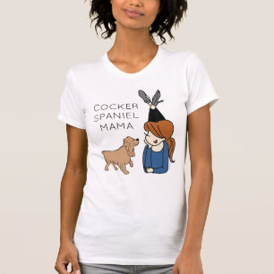 Personalisierter Cocker Spanischer Mama T - Shirt