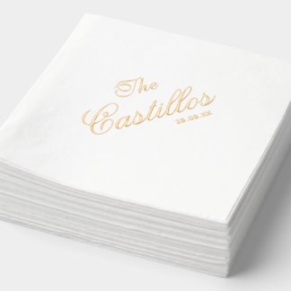 Personalisierter Cocktail-Hochzeit Servietten Mit Folie