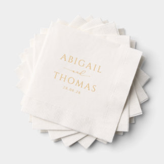 Personalisierter Cocktail-Hochzeit Servietten Mit Folie