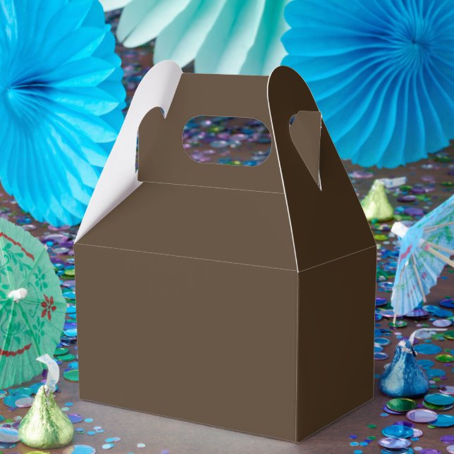 Personalisierter Cof Brown Gevor-Box - Gable 4x2.5 Geschenkschachtel (Party)