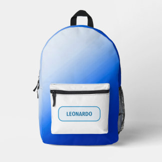 Personalisierter Cool Blue Lightning Structured Bedruckter Rucksack