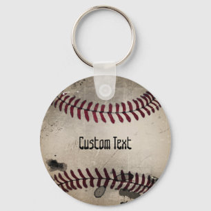 Personalisierter cooler Vintage-Grunge-Baseball Schlüsselanhänger