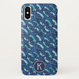 Personalisierter COOLSTER Navy-Allover-Pinguin Case-Mate iPhone Hülle