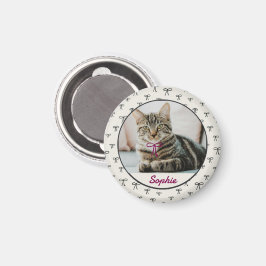 Personalisierter Coquette-Schleifen-Haustier-Foto- Magnet