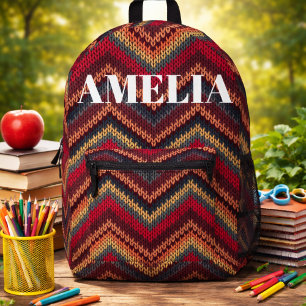 Personalisierter Cord-Rucksack mit Namen Bedruckter Rucksack