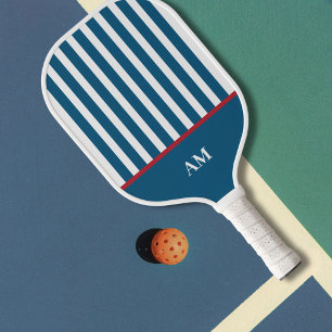 Personalisierter Country Club mit rotem und weißem Pickleball Schläger