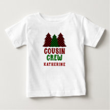 Personalisierter Cousin Crew Karierter Weihnachtsb