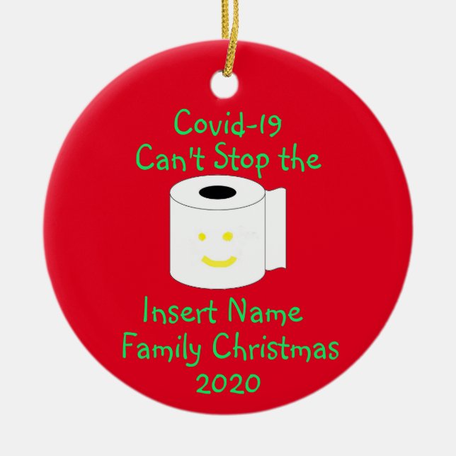 Personalisierter Covid-19 kann Weihnachten nicht a Keramik Ornament (Vorne)