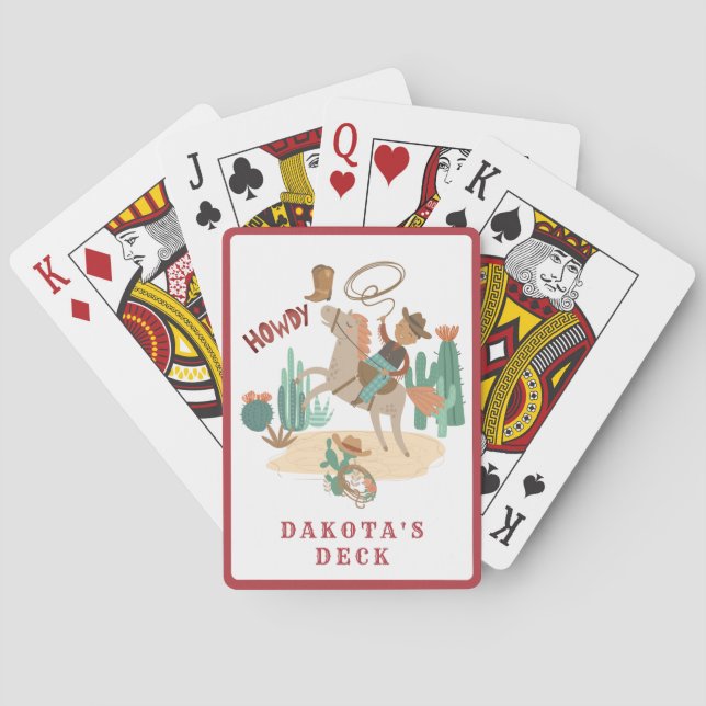 Personalisierter Cowboy-Western Spielkarten (Rückseite)