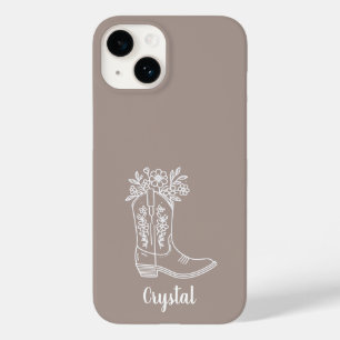 Personalisierter Cowgirl-Koffer Case-Mate iPhone 14 Hülle