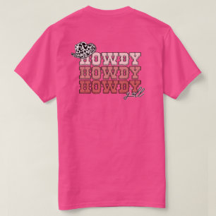 Personalisierter Cowgirl-Western, Howdy Y'all rode T-Shirt