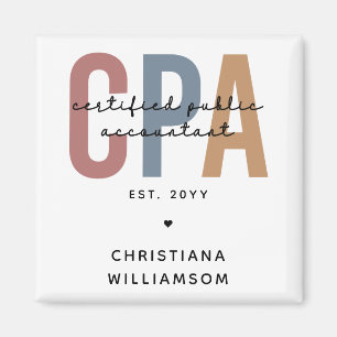 Personalisierter CPA-zertifizierter öffentlicher W Magnet