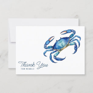 Personalisierter Crab Beach Danke an Ihre Karten