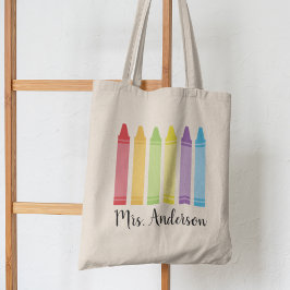 Personalisierter Crayon Teacher Tote Bag Lehrer Ge Tragetasche