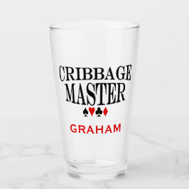 Personalisierter Cribbage-Meister Glas
