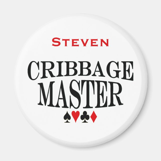 Personalisierter Cribbage-Meister Magnet (Vorne)