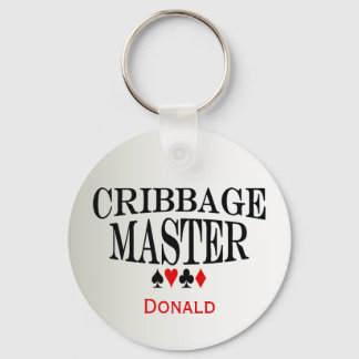 Personalisierter Cribbage-Meister Schlüsselanhänger