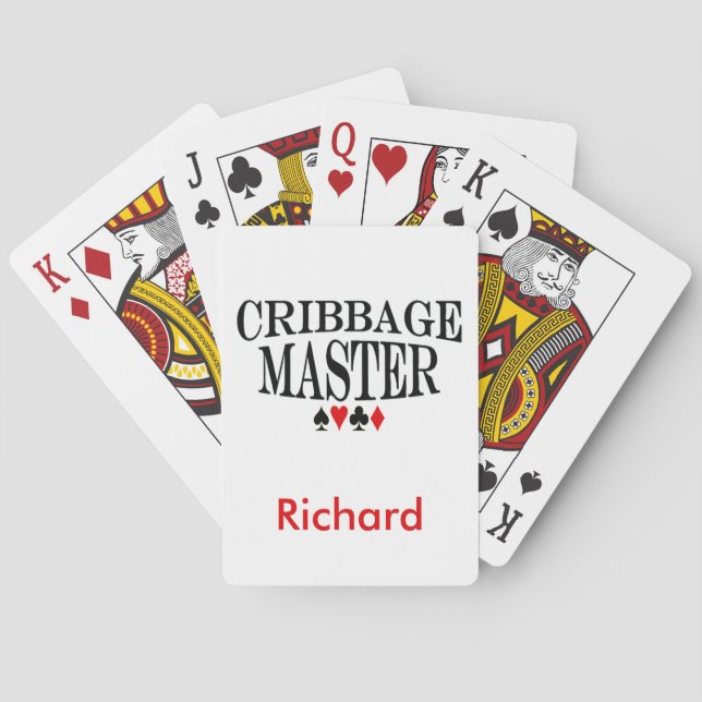 Personalisierter Cribbattmeister Spielkarten (Rückseite)