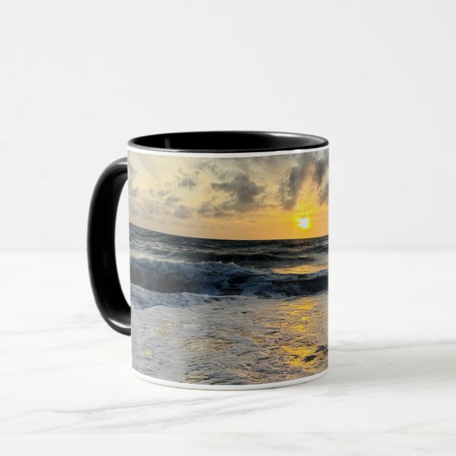 Personalisierter Cup of Happy Sunshine Moderne Nie Tasse (Vorderseite Links)