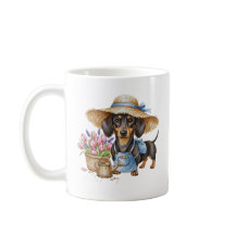 Personalisierter Dachshund-Gartenbecher | Hübscher